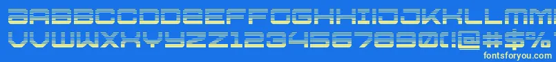 Ussdallasgrad Font – Yellow Fonts on Blue Background