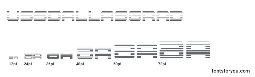 Размеры шрифта Ussdallasgrad