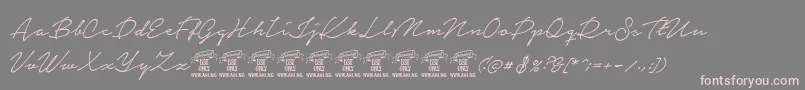 NoteraPersonaluseonly Font – Pink Fonts on Gray Background