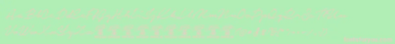NoteraPersonaluseonly Font – Pink Fonts on Green Background