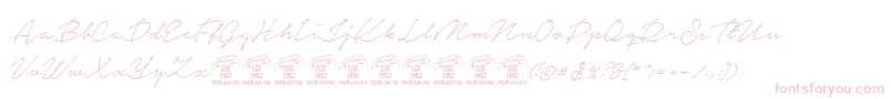 NoteraPersonaluseonly Font – Pink Fonts on White Background