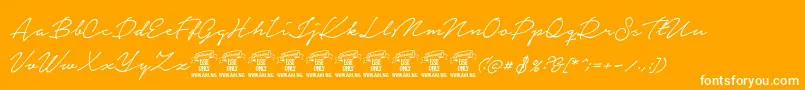NoteraPersonaluseonly Font – White Fonts on Orange Background