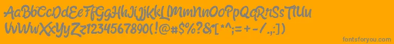 ShabrinaRegularFree Font – Gray Fonts on Orange Background