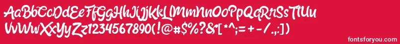 ShabrinaRegularFree Font – White Fonts on Red Background