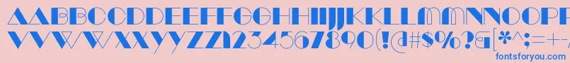 ManbowSolid Font – Blue Fonts on Pink Background