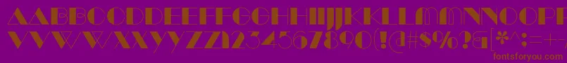 ManbowSolid Font – Brown Fonts on Purple Background