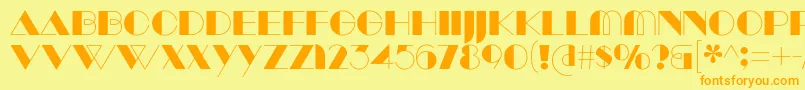 ManbowSolid Font – Orange Fonts on Yellow Background