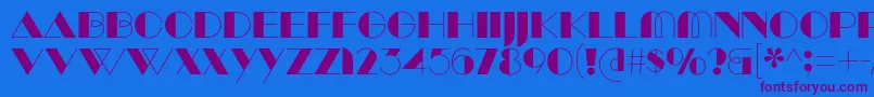 ManbowSolid Font – Purple Fonts on Blue Background