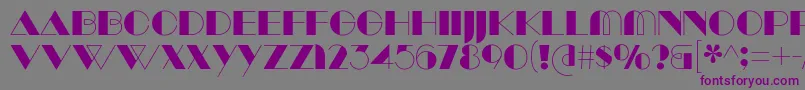 ManbowSolid Font – Purple Fonts on Gray Background