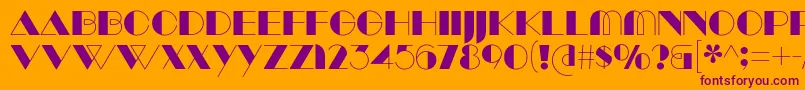 ManbowSolid Font – Purple Fonts on Orange Background