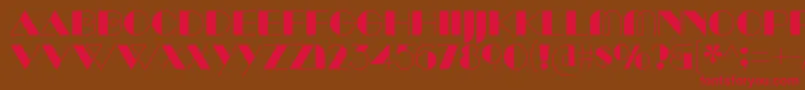 ManbowSolid Font – Red Fonts on Brown Background