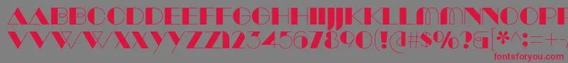 ManbowSolid Font – Red Fonts on Gray Background