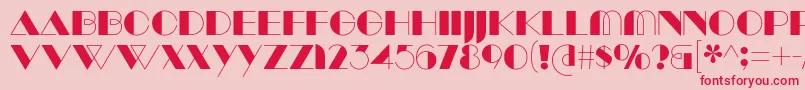 ManbowSolid Font – Red Fonts on Pink Background