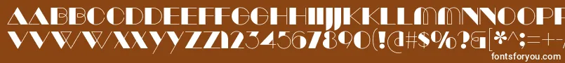 フォントManbowSolid – 茶色の背景に白い文字