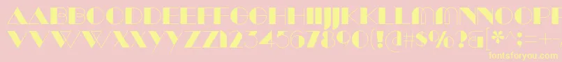 ManbowSolid-Schriftart – Gelbe Schriften auf rosa Hintergrund