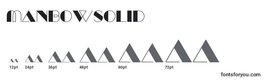 ManbowSolid Font Sizes