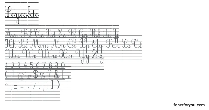 Schriftart Seyesbde – Alphabet, Zahlen, spezielle Symbole