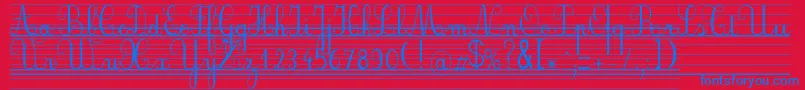 Seyesbde Font – Blue Fonts on Red Background