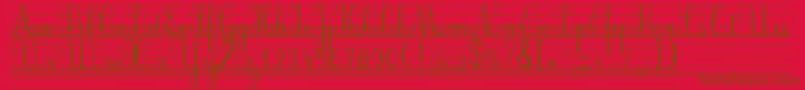 Seyesbde-fontti – ruskeat fontit punaisella taustalla