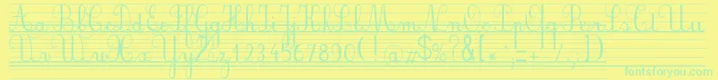 Więcej informacji o czcionce Seyesbde Czcionka Seyesbde – zielone czcionki na żółtym tle