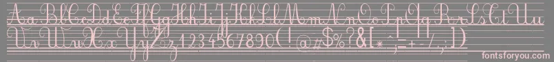 Seyesbde-fontti – vaaleanpunaiset fontit harmaalla taustalla