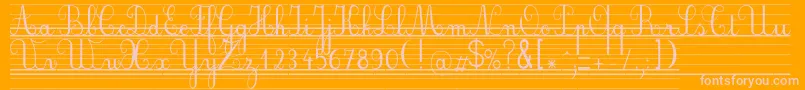 Seyesbde-Schriftart – Rosa Schriften auf orangefarbenem Hintergrund