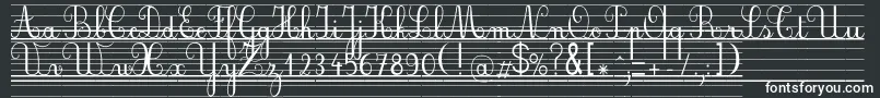 Seyesbde-Schriftart – Weiße Schriften auf schwarzem Hintergrund