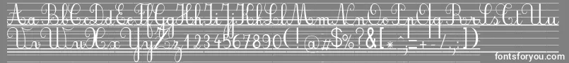 Seyesbde-fontti – valkoiset fontit harmaalla taustalla