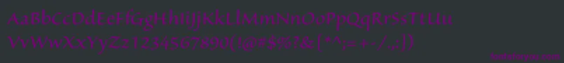 SanvitoproRegular Font – Purple Fonts on Black Background