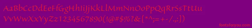 SanvitoproRegular Font – Red Fonts on Purple Background