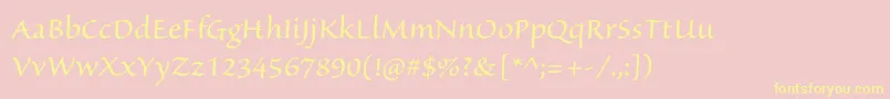 SanvitoproRegular Font – Yellow Fonts on Pink Background