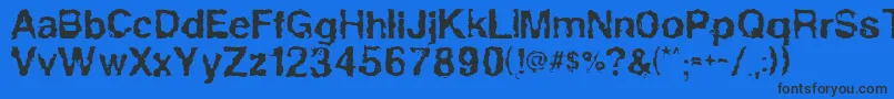 Powerwalker Font – Black Fonts on Blue Background