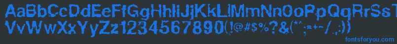 Powerwalker Font – Blue Fonts on Black Background