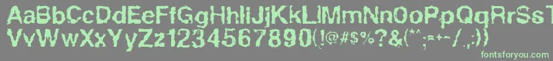 Powerwalker Font – Green Fonts on Gray Background