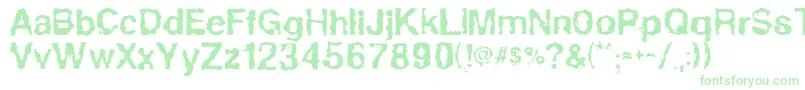 Powerwalker Font – Green Fonts on White Background