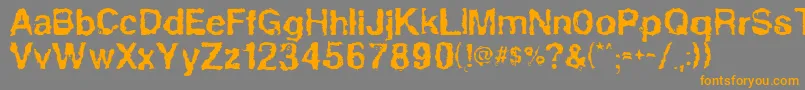 Powerwalker Font – Orange Fonts on Gray Background