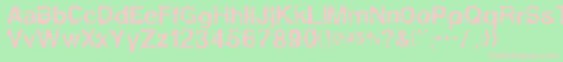 Powerwalker Font – Pink Fonts on Green Background