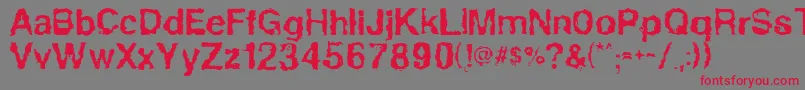 Powerwalker Font – Red Fonts on Gray Background