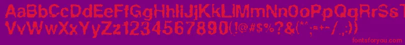 Powerwalker Font – Red Fonts on Purple Background