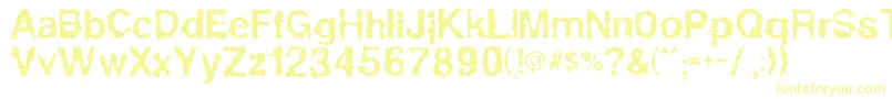 Powerwalker Font – Yellow Fonts on White Background