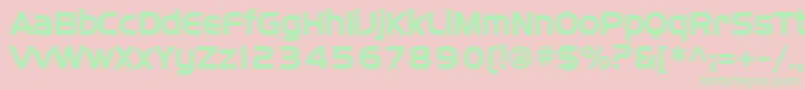 Sffourchebold Font – Green Fonts on Pink Background