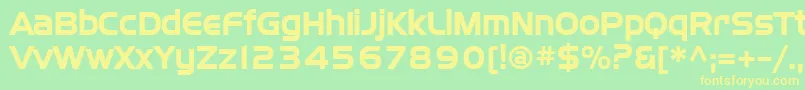 Sffourchebold Font – Yellow Fonts on Green Background