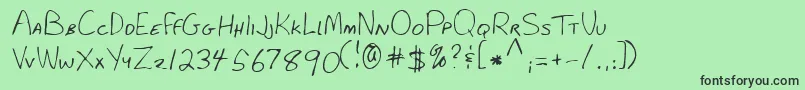 Lehn281 Font – Black Fonts on Green Background