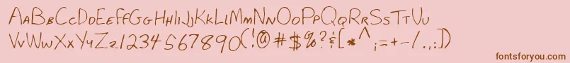 Lehn281 Font – Brown Fonts on Pink Background