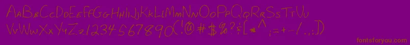 Lehn281 Font – Brown Fonts on Purple Background