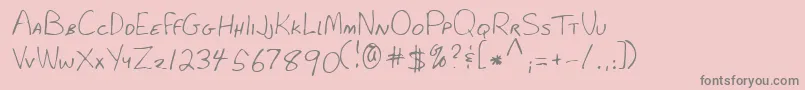 Lehn281 Font – Gray Fonts on Pink Background