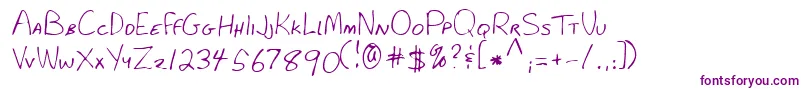 Lehn281 Font – Purple Fonts on White Background