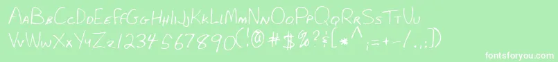 Lehn281 Font – White Fonts on Green Background