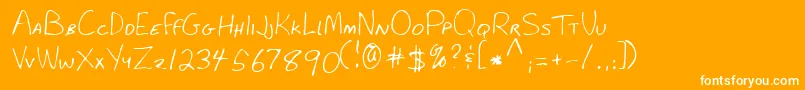 Lehn281 Font – White Fonts on Orange Background