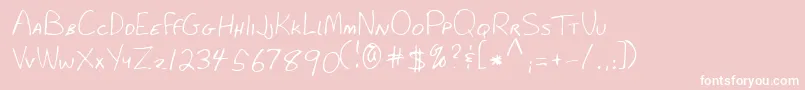 Lehn281 Font – White Fonts on Pink Background